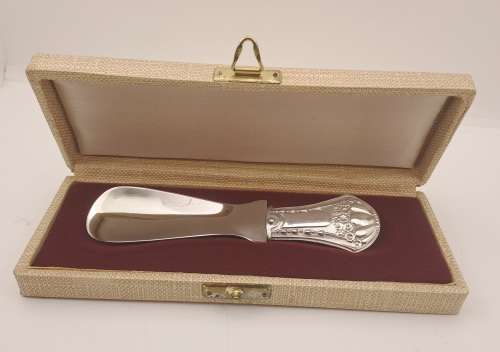 Antique Shoehorn with Silver Handle - Boxed
