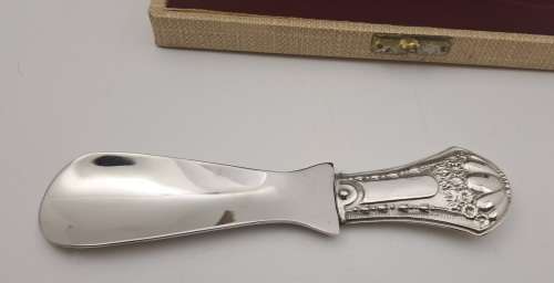 Antique Shoehorn with Silver Handle - Boxed