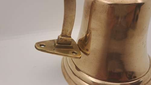 Solid Brass ship/school /bar Bell -wall mounted 14cm x 14,5cm with wall mount Bracket