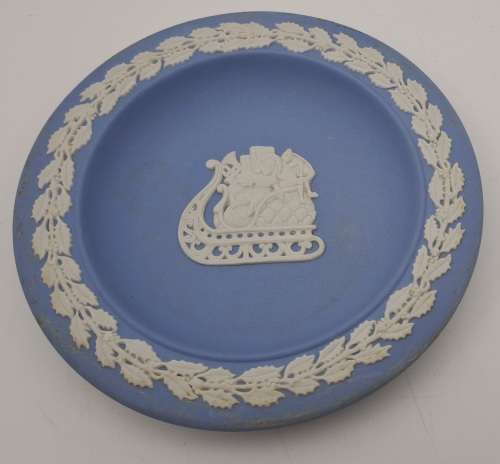 Collectable Vintage Wedgwood Jasper plate 120mm made Exclusively for Wallace Arnold Jubilee 2002