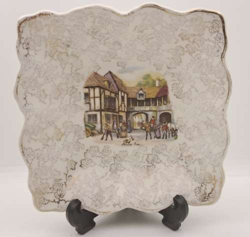 Small Vintage MIDWINTER semi-Porcelain Tray 143x143mm -Staffordshire England