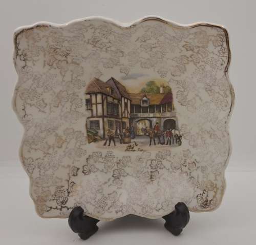 Small Vintage MIDWINTER semi-Porcelain Tray 143x143mm -Staffordshire England