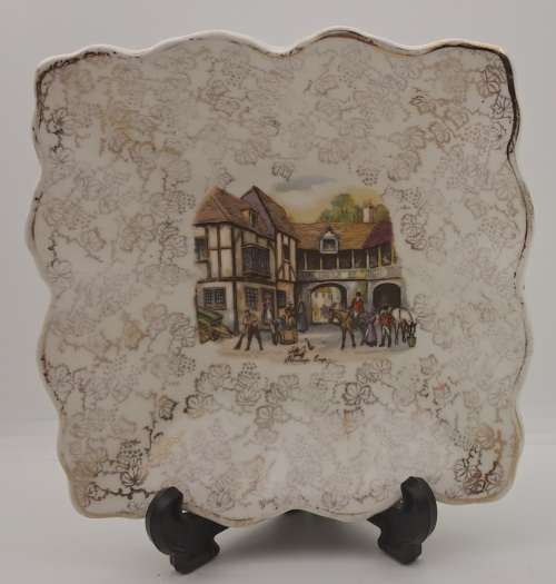 Small Vintage MIDWINTER semi-Porcelain Tray 143x143mm -Staffordshire England