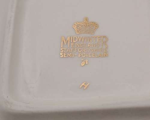 Small Vintage MIDWINTER semi-Porcelain Tray 143x143mm -Staffordshire England