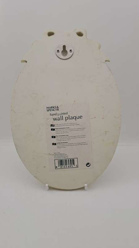 Hand Painted Marks & Spencer Wall Plate with wire stand 210x147x20mm