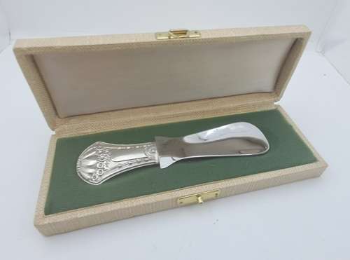 Antique Shoehorn with Silver Handle - Boxed