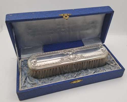 Antique Brush silver hallmarked  - Boxed (see condition)