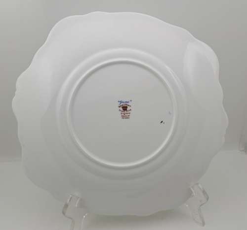 Vintage 1930`s Royal Albert Crown China `June` Cake Plate REGD.No 761682 -25cm x23,5cm