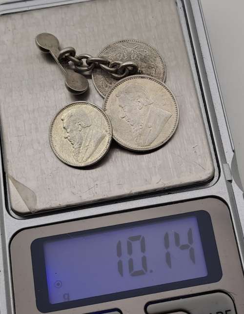 2 Antique 1800`s Z.A.R Coin Cufflinks -2 x Silver Sixpence and 1 x Silver 3 Pence