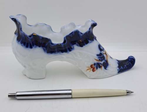 Antique / Vintage Porcelain Shoe 75mm x 170mm x 55mm