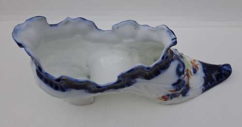 Antique / Vintage Porcelain Shoe 75mm x 170mm x 55mm