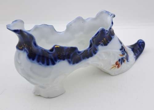 Antique / Vintage Porcelain Shoe 75mm x 170mm x 55mm