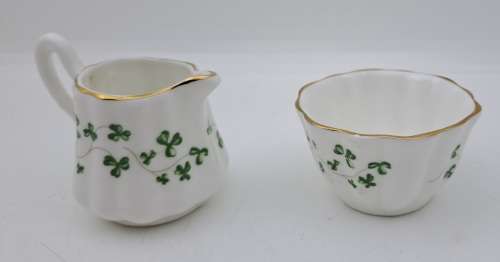 Vintage miniature Hand Made Royal Tara Galway Irish Fine Bone China bowl and creamer