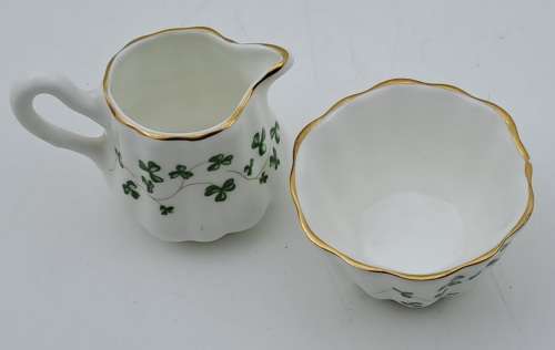 Vintage miniature Hand Made Royal Tara Galway Irish Fine Bone China bowl and creamer