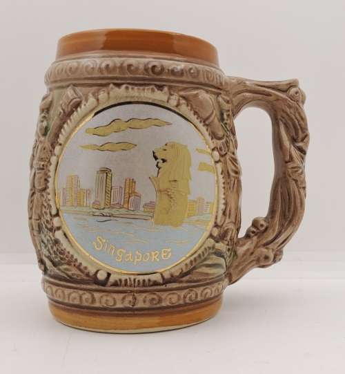 Singapore Beer Stein 11,3cm x11,5cmx8cm