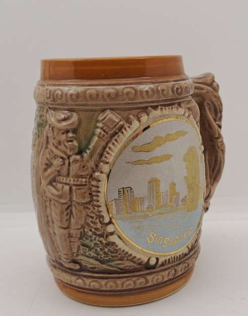Singapore Beer Stein 11,3cm x11,5cmx8cm