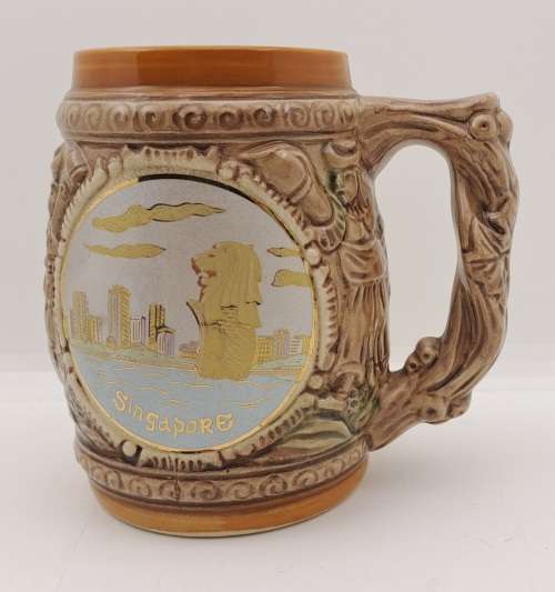 Singapore Beer Stein 11,3cm x11,5cmx8cm