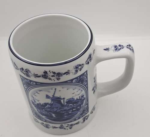 Vintage Delft Holland Hand made Mug Oude Molen Fabriek 12cmx15,5cmx10cm