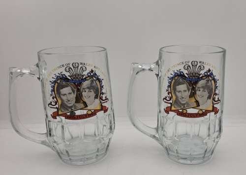 Vintage Royal Wedding 1981 Charles and Diana Mugs 110x115x65mm
