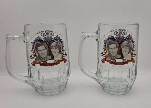 Vintage Royal Wedding 1981 Charles and Diana Mugs 110x115x65mm