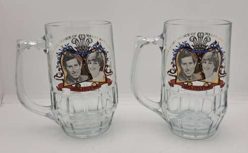 Vintage Royal Wedding 1981 Charles and Diana Mugs 110x115x65mm