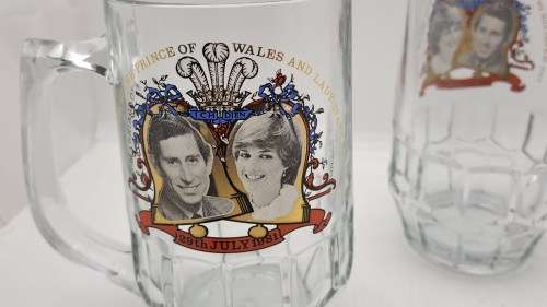 Vintage Royal Wedding 1981 Charles and Diana Mugs 110x115x65mm