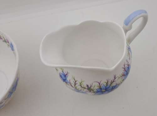 Antique  Tuscan Fine English bone China `Lovely` Greamer and Sugar Bowl