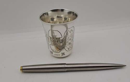 1880 Antique Russian SILVER Kiddush Cup 60x51mm-39grams
