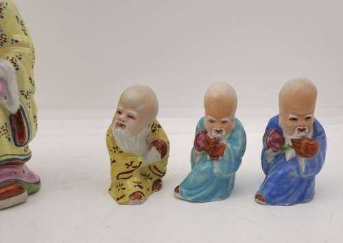 4 Shou Xing Chinese Star God of Longevity Figurines