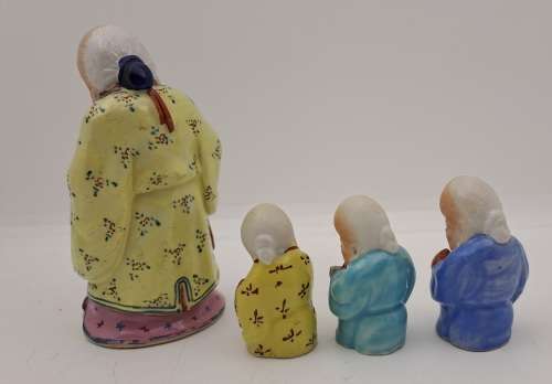 4 Shou Xing Chinese Star God of Longevity Figurines