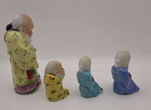 4 Shou Xing Chinese Star God of Longevity Figurines