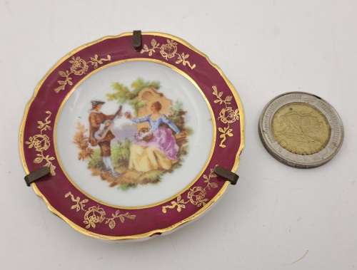 Miniature Antique edite par gout de ville limoges Plate - 63mm