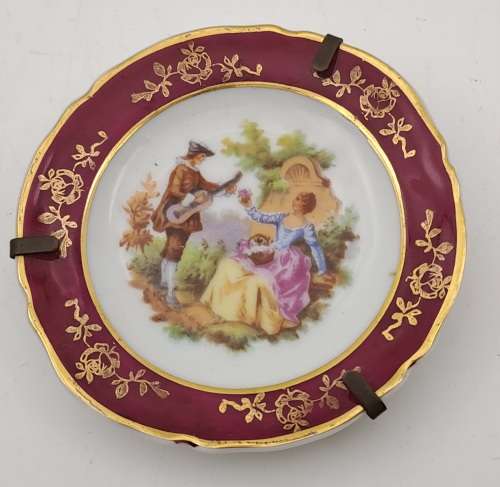Miniature Antique edite par gout de ville limoges Plate - 63mm