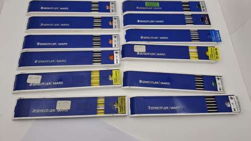 12 Cartriges of vintage Pre-owned semi-used Staedtler Mars Drafting pencil leads