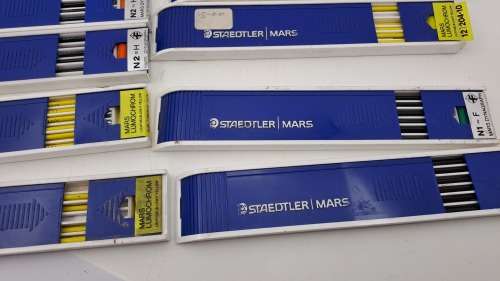 12 Cartriges of vintage Pre-owned semi-used Staedtler Mars Drafting pencil leads
