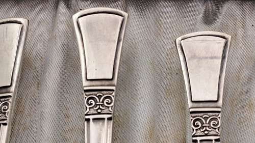 Vintage E.P.N.S Silverplated Teaspoon set of 6 -Boxed -Made in England 119mm