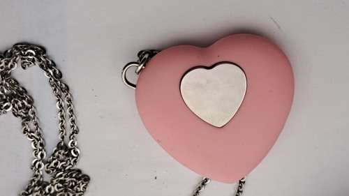 Pre-owned Swarovski Active Crystals USB(4 GB) Heart Light Rose Pendant