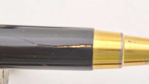 Pre-owned 3 Vintage Black and Gold Parkers Fountain Pen, 2 x Rollerballs Branded in Case