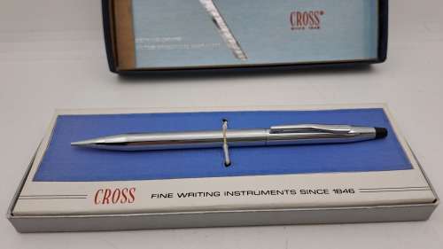 Pre-Owned Cross Lustrous Chrome Mechanical Pencil in box 0,9mm lead  - no Lead