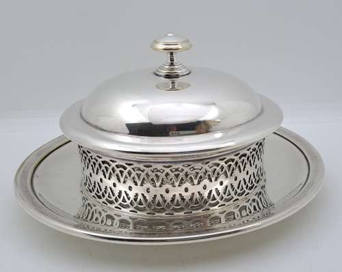 Antique 1800`s  Christofle silver plated Butterdish - No 16 - 1994629- French