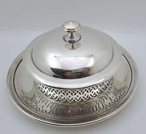 Antique 1800`s  Christofle silver plated Butterdish - No 16 - 1994629- French
