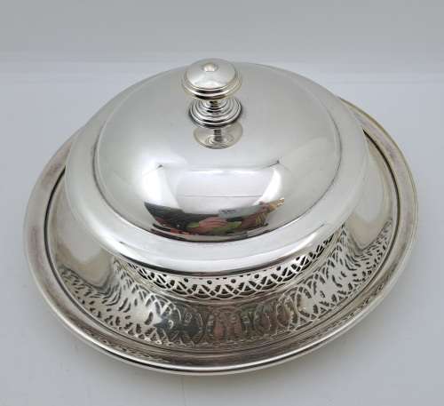 Antique 1800`s  Christofle silver plated Butterdish - No 16 - 1994629- French