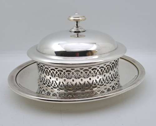 Antique 1800`s  Christofle silver plated Butterdish - No 16 - 1994629- French