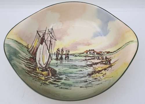 Vintage Royal Doulton HOME WATERS D.6434 Tray 40x183x162mm