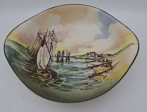 Vintage Royal Doulton HOME WATERS D.6434 Tray 40x183x162mm