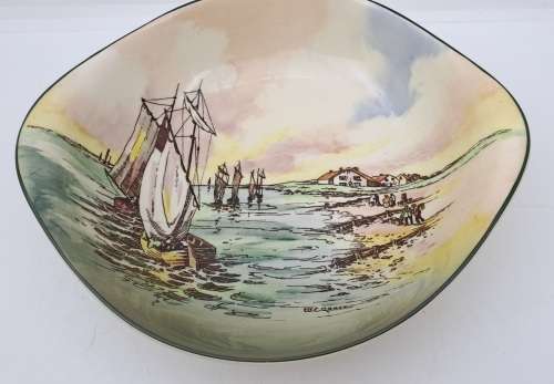 Vintage Royal Doulton HOME WATERS D.6434 Tray 40x183x162mm