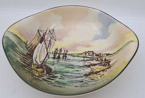Vintage Royal Doulton HOME WATERS D.6434 Tray 40x183x162mm