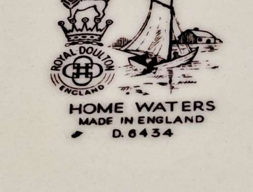 Vintage Royal Doulton HOME WATERS D.6434 Tray 40x183x162mm