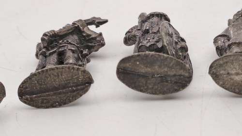 11 Vintage Pewter Figurines Soldiers -Warriors 4cm