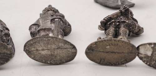 11 Vintage Pewter Figurines Soldiers -Warriors 4cm